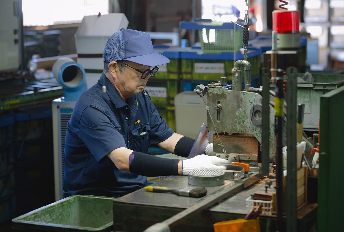 銅管加工の様子